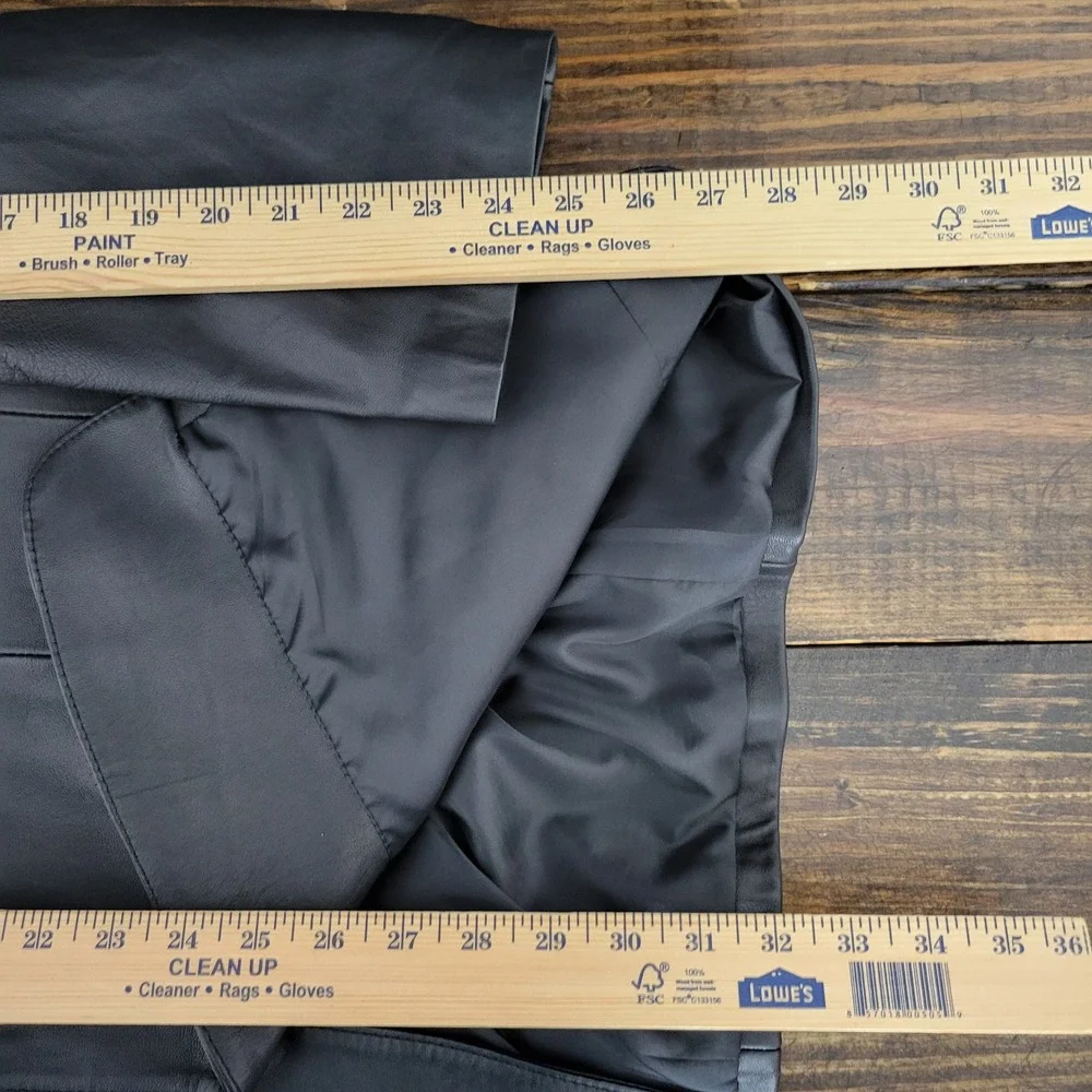 J. Ferrar Men's Three Button Leather Jacket‎ Coat Size XL BLACK